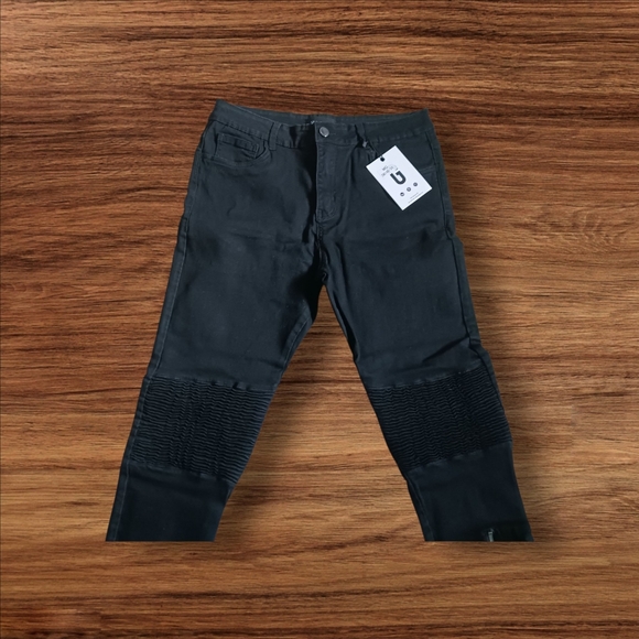 Denim Collection Skinny Fit Jeans Black Stretch Womens Size 34 tag / 32 actual - Picture 3 of 7